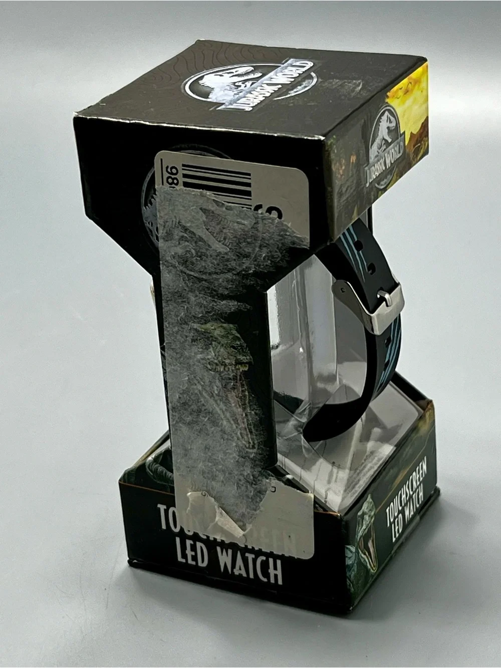 Kids Jurassic Park Touch LED Digital Watch - Black